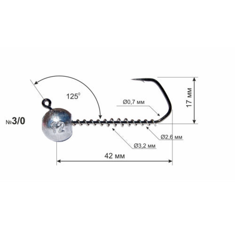 Ttes plombes DS Barbarian Hook H3/0 (42 mm) 5gr (3pcs)