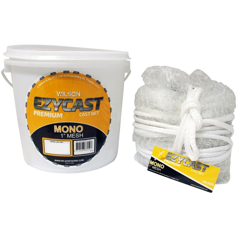 Wilson Ezycast Bottom Pocket 1 inch mesh Cast Net 10ft