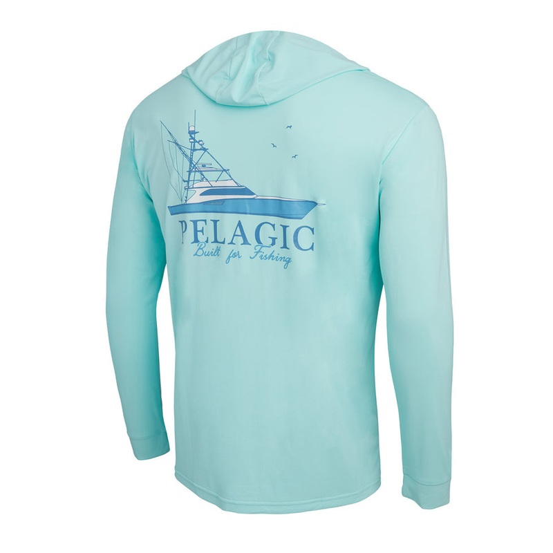 Pelagic Aquatek Good Livin Hooded Fishing Shirt Small