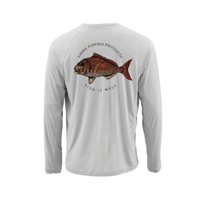 Simms Solar Tech L/S Tee Snapper S STERLING
