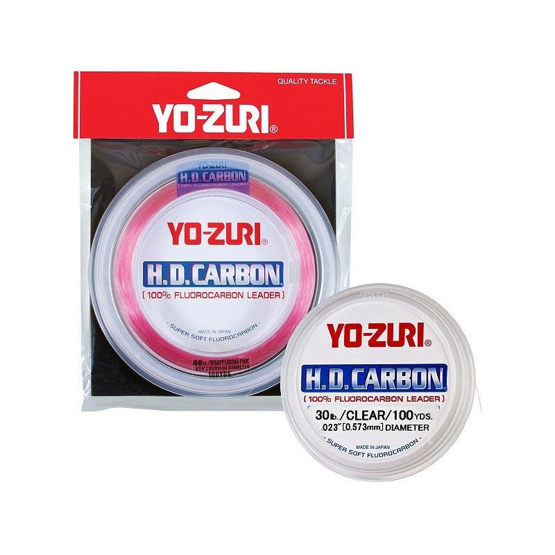 Flurocarbon Shockleader – Yo-Zuri – Yo-Zuri H.D. Carbon 100% Fluorocarbon Leader (30yds) 30Lb Desappearing Pink
