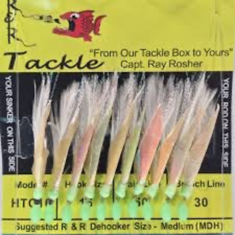 R&R Tackle GIG-10 Hook Glow Sabiki Size 15 Model GIG-10