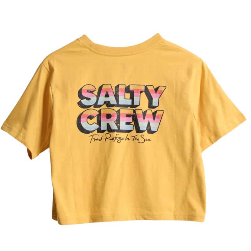 Salty Crew Summer Time Crop Tee S YELLOW