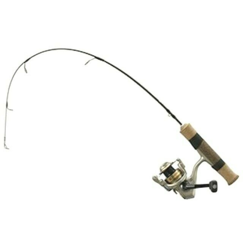 13 Fishing MicroTech Walleye Ice Fishing Rod Reel Combo 28″ Medium – Full Grip