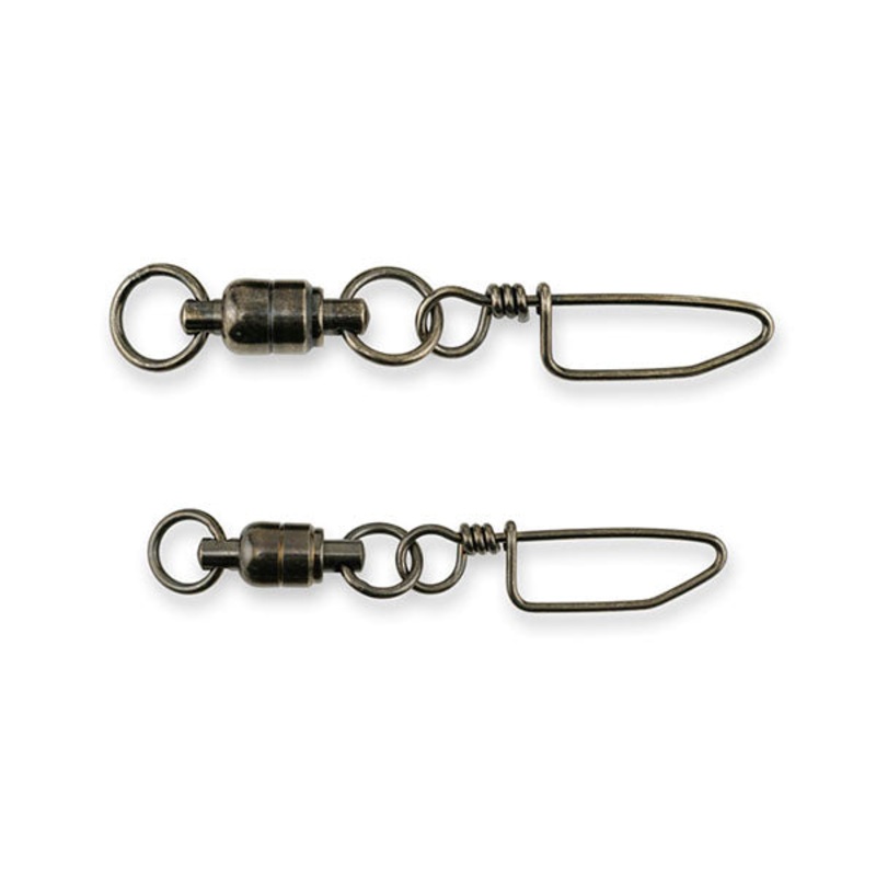 AFW Brass Ball Bearing Snap Swivel Black #2 44lb 4pk