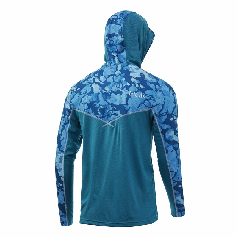 Huk Men’s Icon X Current Camo Vented Hoodie H1200153 Boca Grande (446) Medium