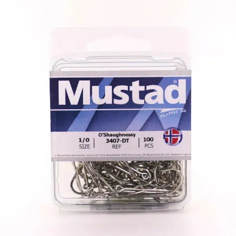 Mustad 3407DT O’Shaughnessy Duratin 14/0 100 Pack