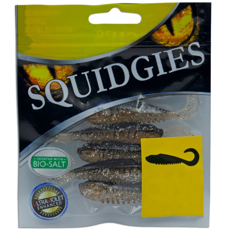 Squidgies Wriggler Soft Plastic Gold Glitter 100mm