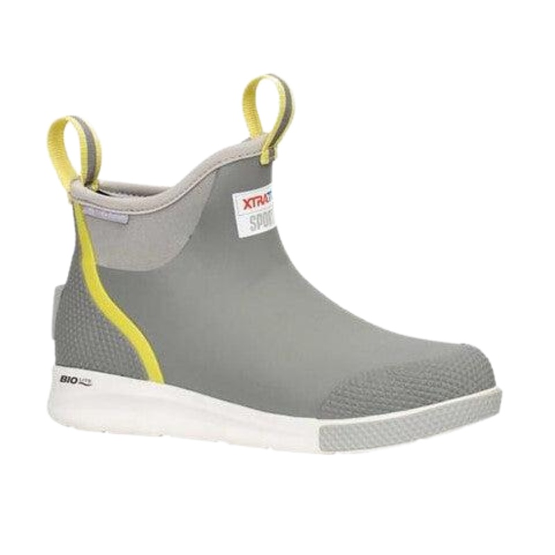 Xtratuf Womens Ankle Deck Boot Sport Gray/Yellow 5