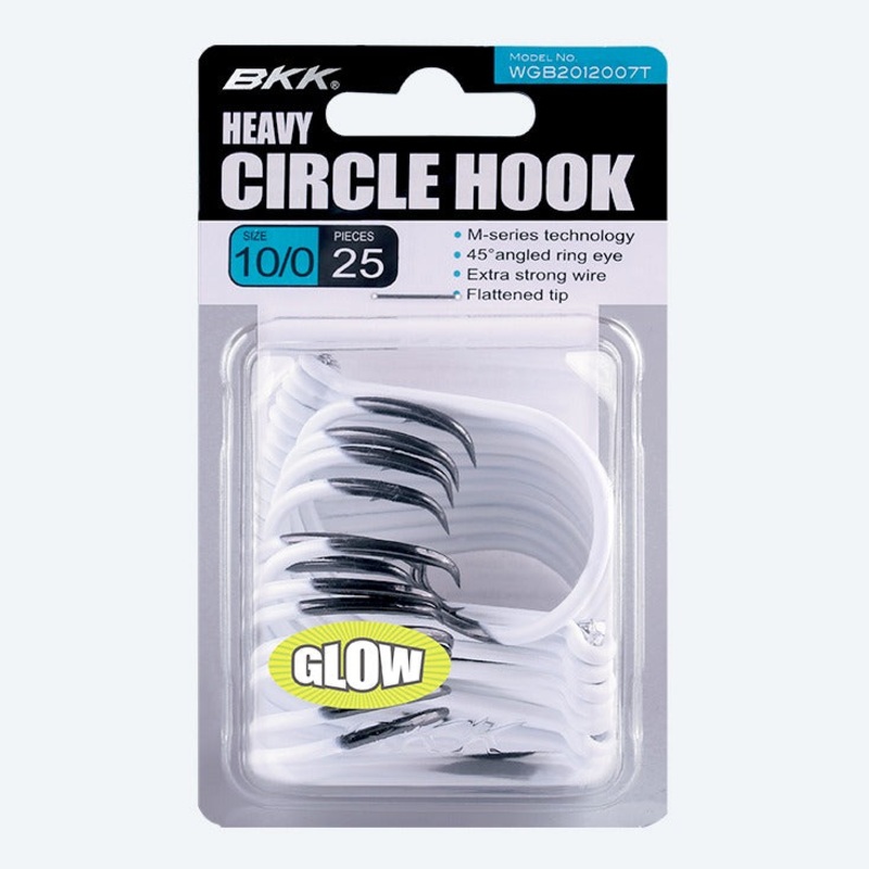 BKK Heavy Circle Hook Glow 25-pack 5/0