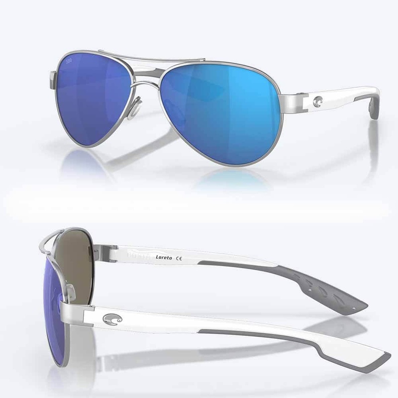 Costa Loreto Palladium Frame Sunglasses 580G BLUE MIRROR