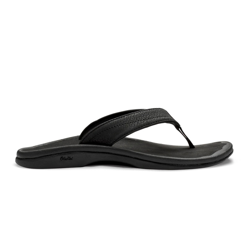 OluKai Ohana Womens Beach Sandals Black US 7