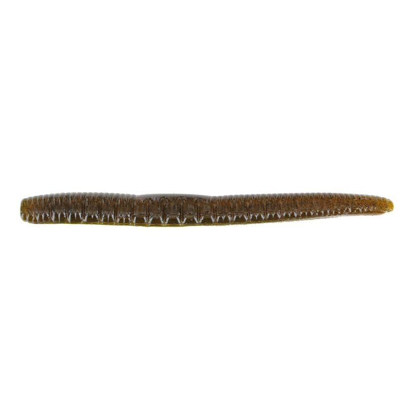 Roboworm 3″ Ned Worm Green Pumpkin Blk Flake N3-Fffb 8Pk