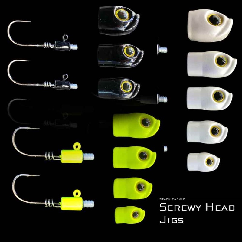 Stack Tackle Screwy Head Jigheads BLACK 3/0