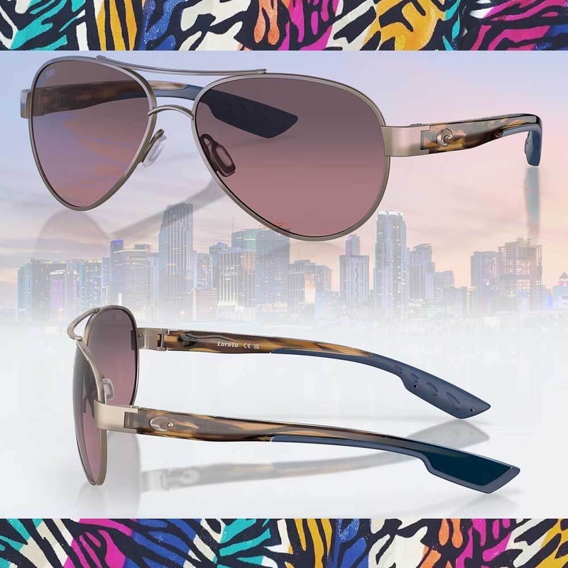 Costa Loreto Golden Pearls Frame Sunglasses 580G ROSE GLASS