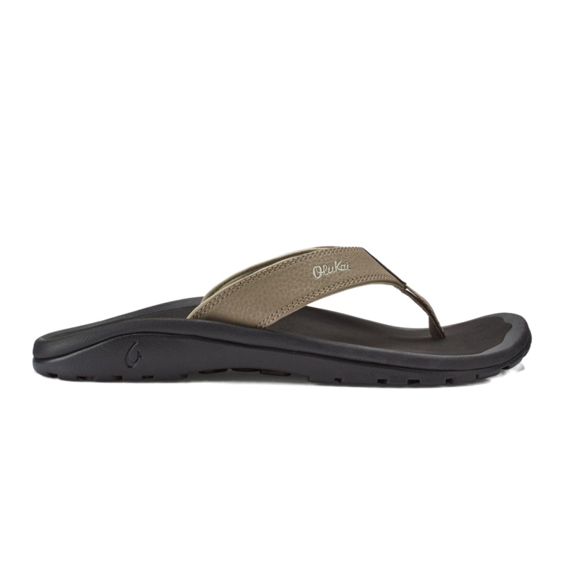 Olukai Mens ‘Ohana Sandals-Clay/Onyx 8