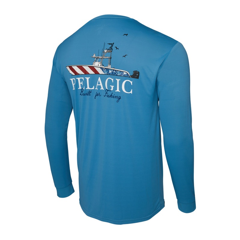 Pelagic Aquatek Fish N Stripes Fishing Shirt Small