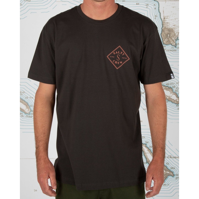 Salty Crew Tippet Short Sleeve Shirt Large Charcoal