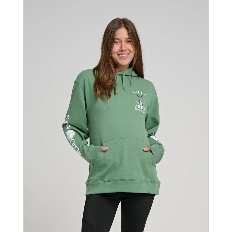 Salty Crew Womens Tailed Hoody Sage Green M