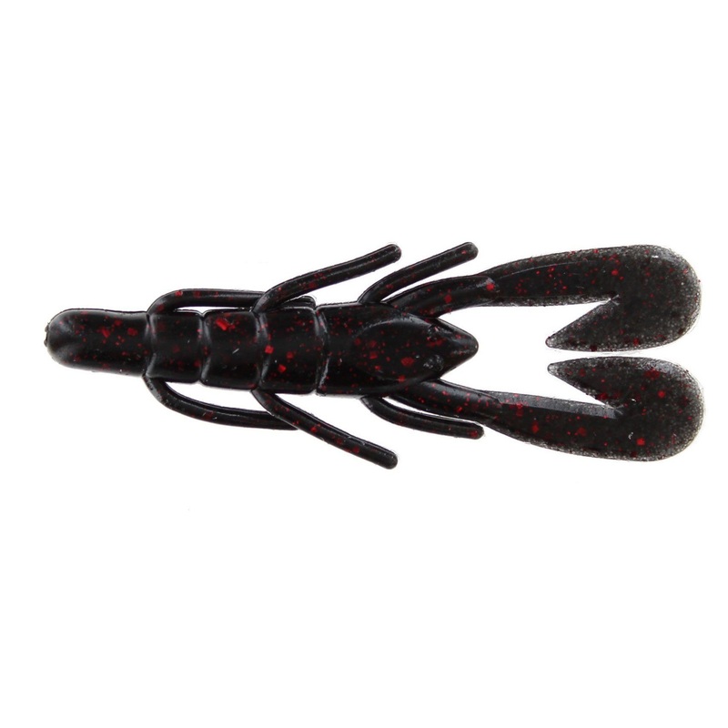Zoom U-V Speed Craw 3.5” Black Red Glitter 12Pk
