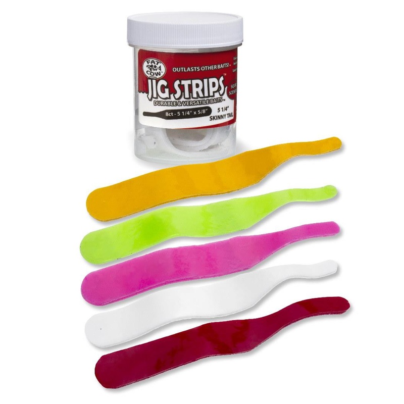 Fat Cow Jig Strips Skinny Tail –  5 1/4″ x 5/8″ Chartreuse