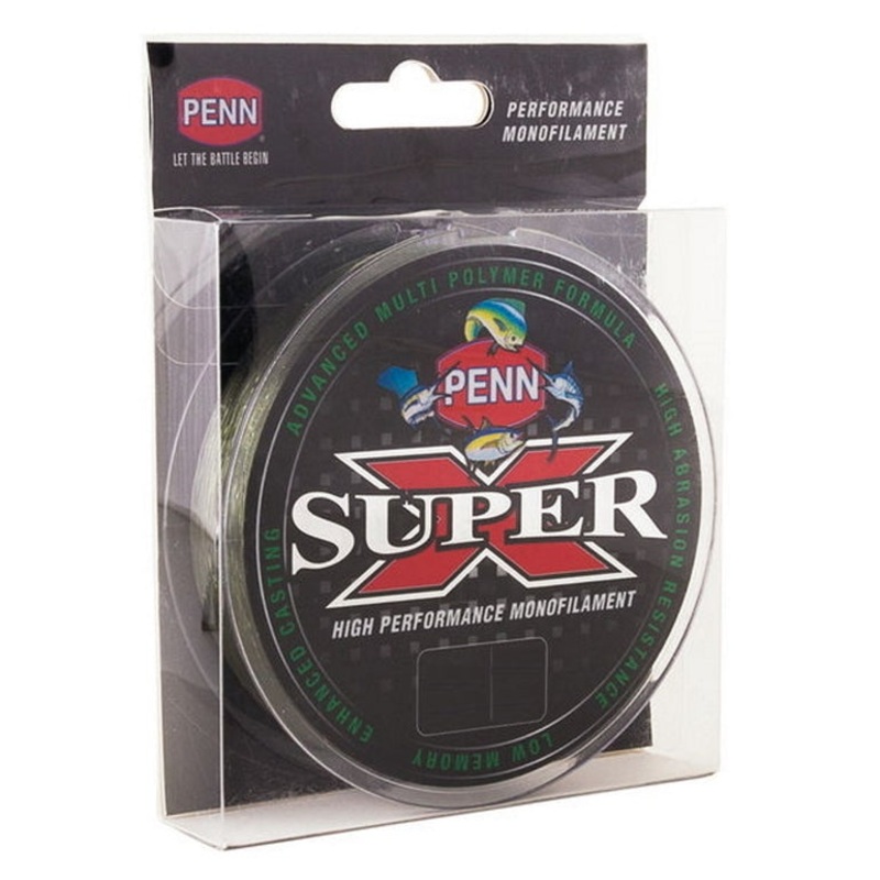 Penn Super X Mono Line Lo Vis Green 600m 15lb