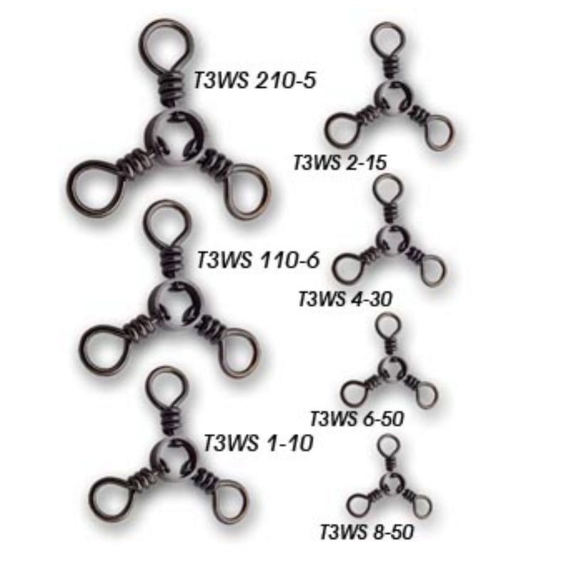 Tsunami Three-Way Swivels 1/0