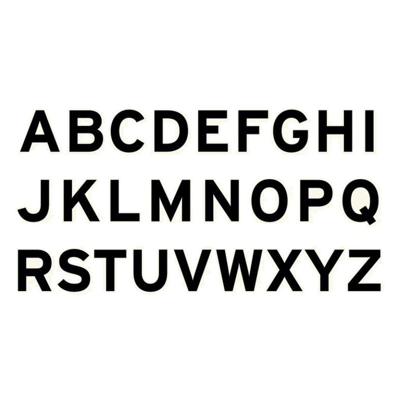 Boat Registration Rego Letter Sticker Pair 6-7.9 inches A White