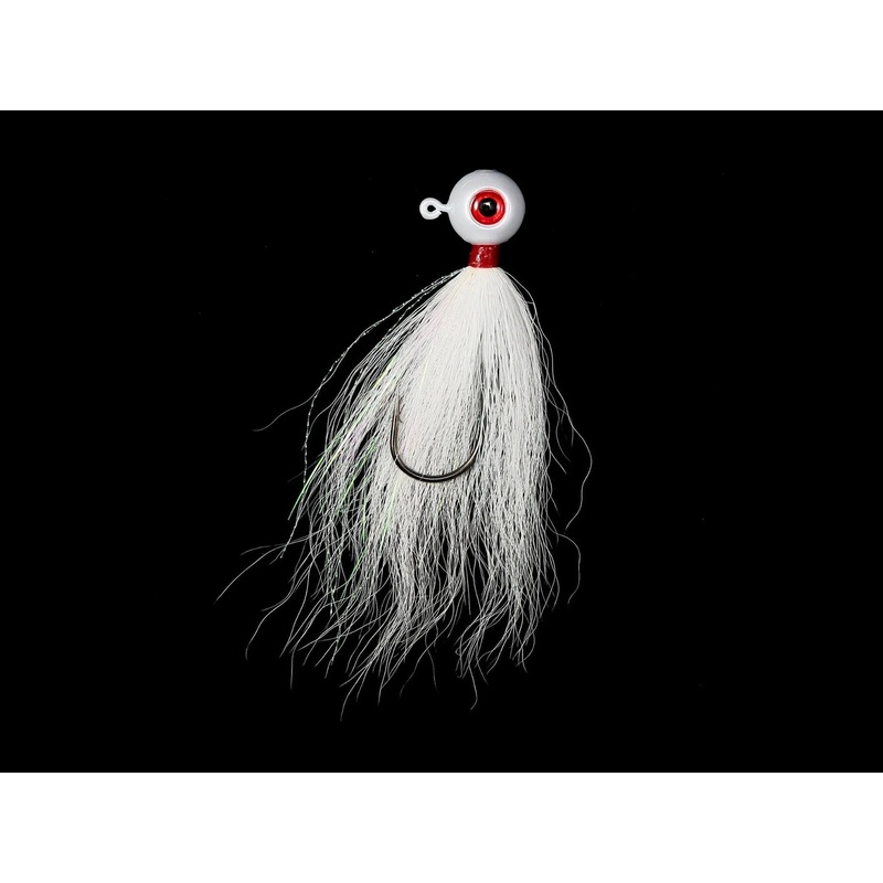Jigging World Power Ball V2 Bucktail Jigs White 3/8 oz