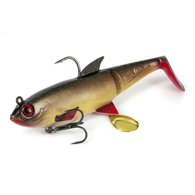 Molix Shad 140mm Aussie Barra Special Soft Plastic Swimbait Lure Black Gold Chartreuse Tail