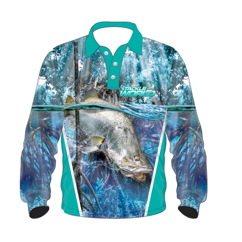 Tackleworld Ladies/Girls Barramundi Longsleeve Sun Shirts 10 Barramundi
