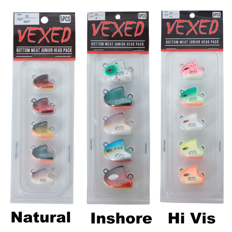 Vexed Bottom Meat Junior Spare Head 5-pack 3.5g Inshore
