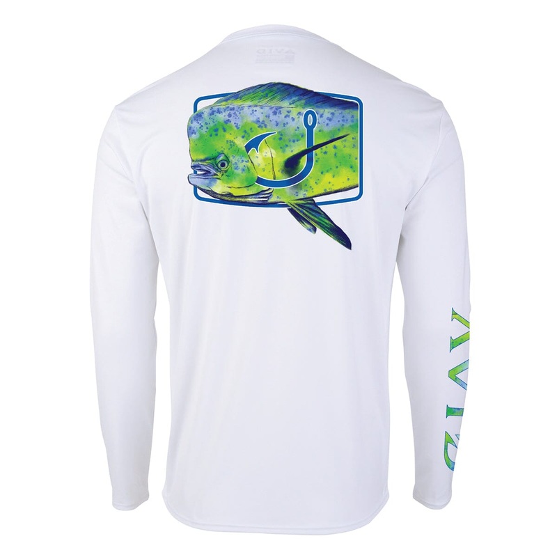 Avid Mahi Hook AVIDry Long Sleeve White Small