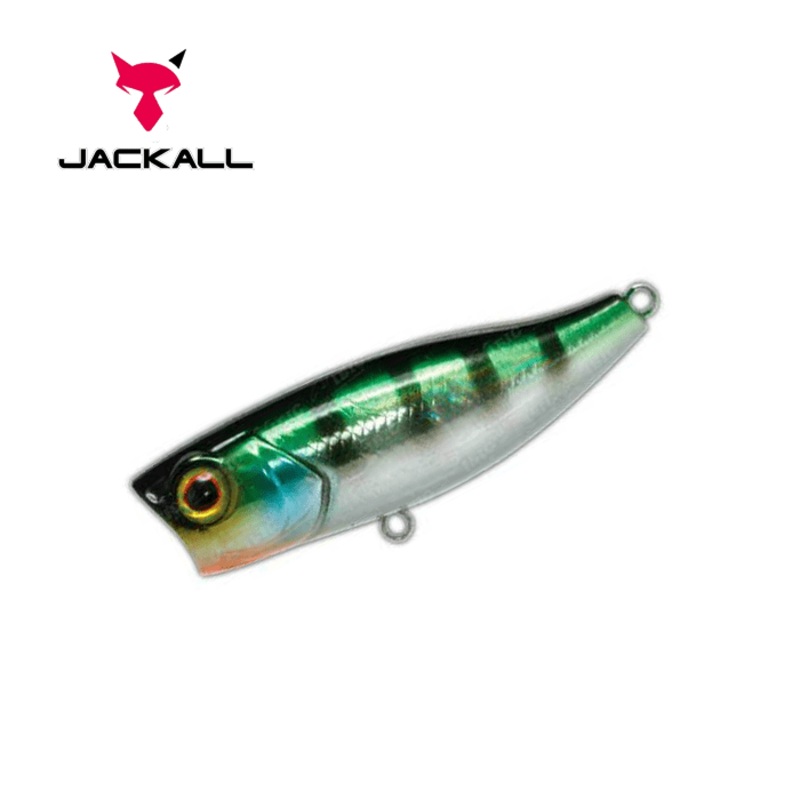 JACKALL Chubby Popper 42F – 42mm Shimashima Cricket