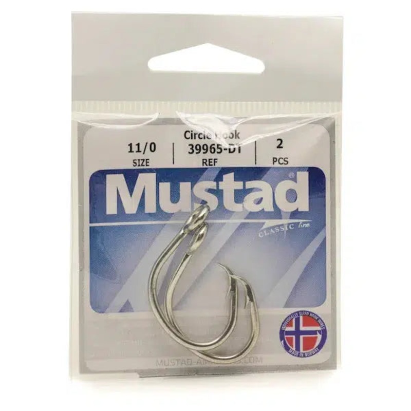 Mustad 39965-DT Tuna Offset Circle Hook 16/0 25 Pack