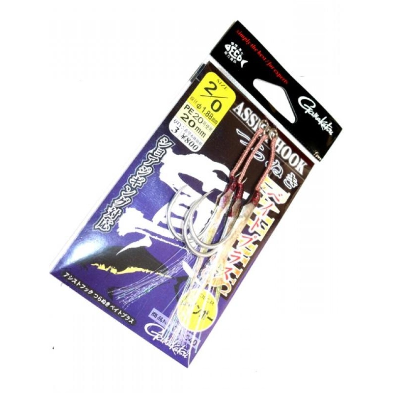 Gamakatsu Single Assist Hook TSURANUKI BaitPlus Rainbow GA-040 #1/0