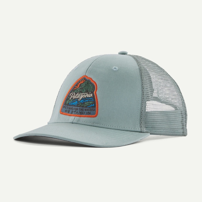 Patagonia Take a Stand Trucker Hat Bayou Badge: Thermal Blue ALL