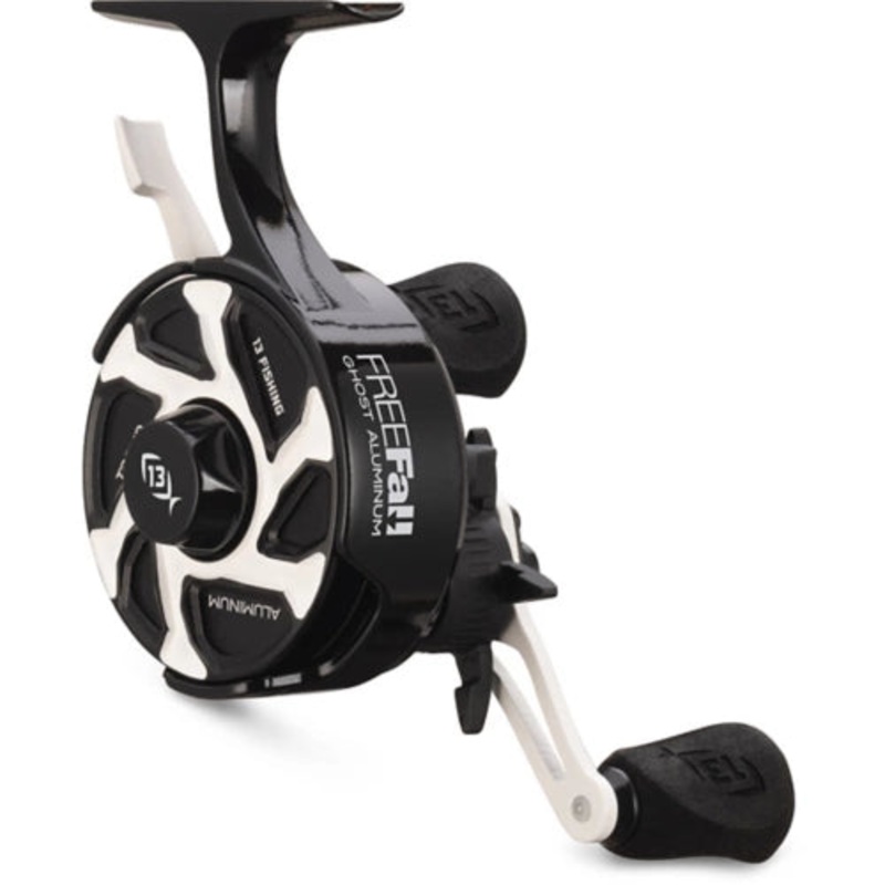 13 Fishing FreeFall Ghost Aluminum Inline Ice Fishing Reel Left Hand