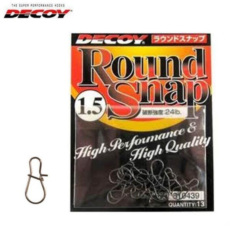 Agrafe Leurre  DECOY Round Snap (sachet) #000 – 12lbs – 13pc