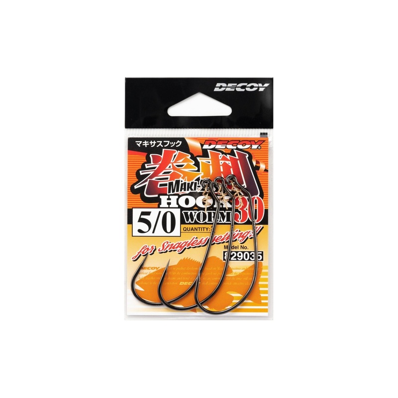 Hook – Decoy – Makisasu Hook Worm 30 #1 (5pcs)