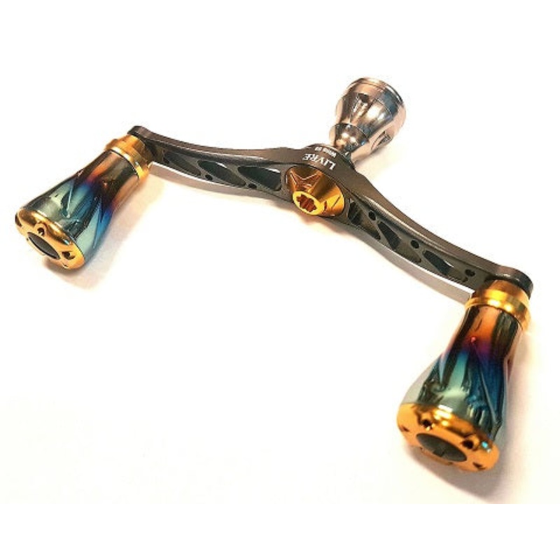 Livre Custom Titanium Double Handle (Gun Metal x  Burnt Tip x Gold)- WING 98 (WD-98-FD1 Daiwa Compatible))