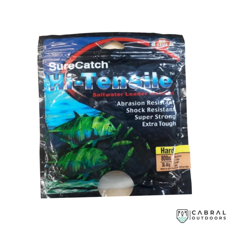 Sure Catch  Hi-Tensile Salt Water Leader Material | 25-150 lbs | 20-50m | 0.65mm-1.50mm. 0.65mm 25lb/11.4kg | 50m