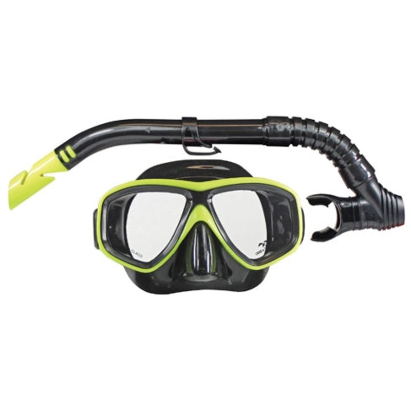 Land & Sea Clearwater Black Silicone Mask & Snorkel Set Black