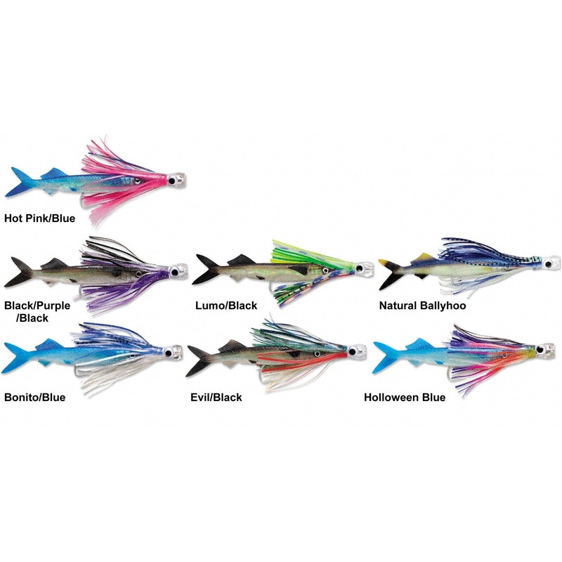 Williamson Live Ballyhoo Combo Trolling Lure BHCR10LUBLK LUMO/BLACK