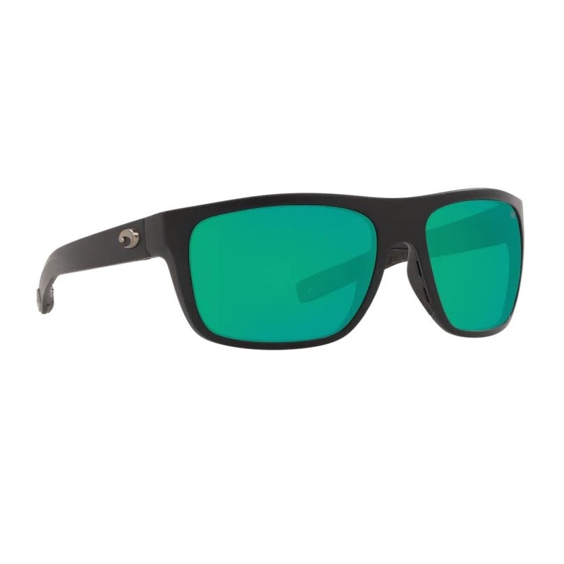 Costa Broadbill Matte Black Frame Polarised Sunglasses Blue Mirror 580G