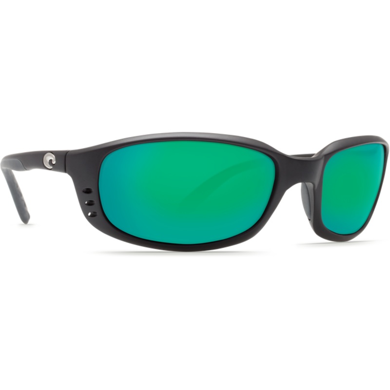 Costa Del Mar Brine Black Frame Polarised Sunglasses – Green Mirror Lense 400G