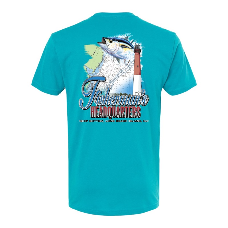 Fish Heads Bigeye Tuna Next Level T-Shirt Tahiti Blue SM