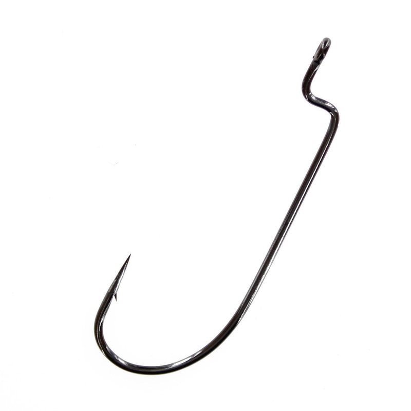 Gamakatsu Worm Offset Black 5/0 5pk