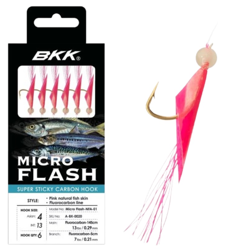BKK Micro Flash Sabiki Jigs Pink 4