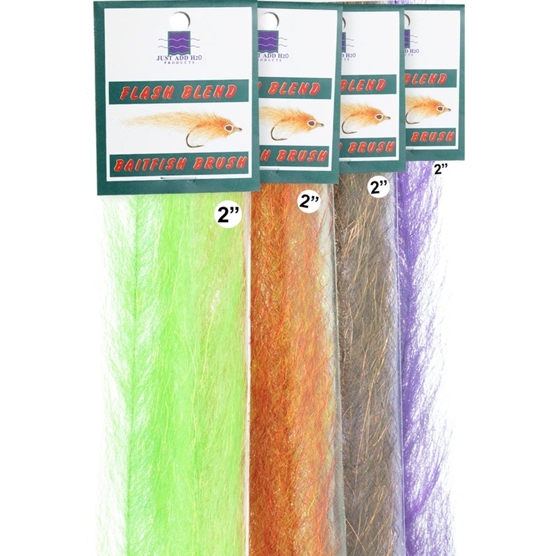 Just Add H2O SF Blend Baitfish Brush 2 inch UV Bucktail White